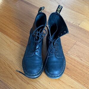 Dr. Martens Black Leather Combat Boots